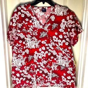 Med Gear Cherry Blossom Scrubs sz L